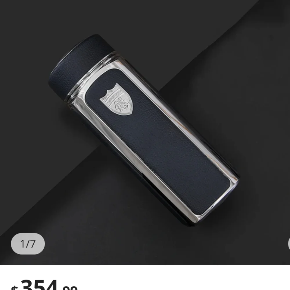 Sterling Silver 999 Inner Bladder Leather Insulation Filter Cup High-end Busines - Picture 10 of 11